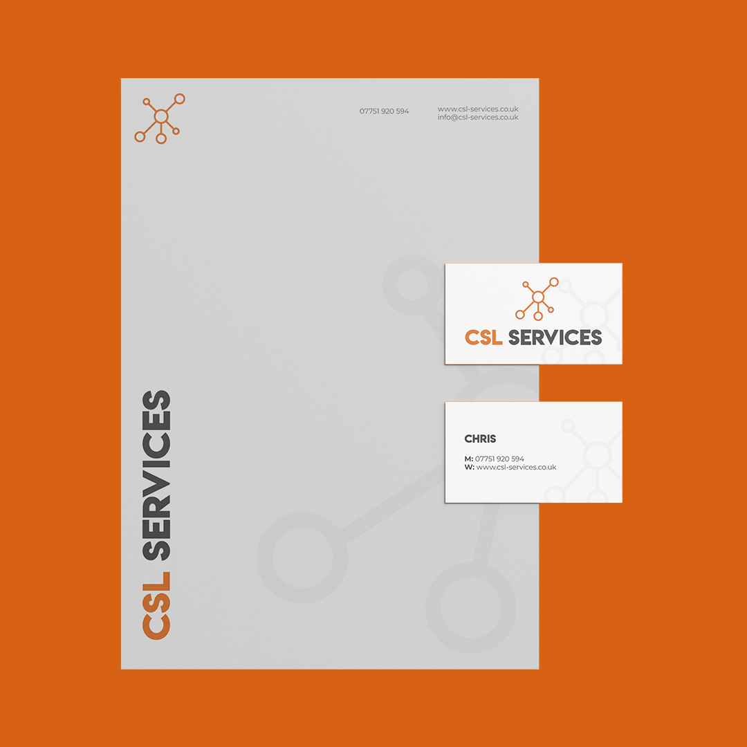 csl services brand paper mockup