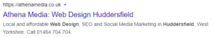Athena Media Web Design Huddersfield Google