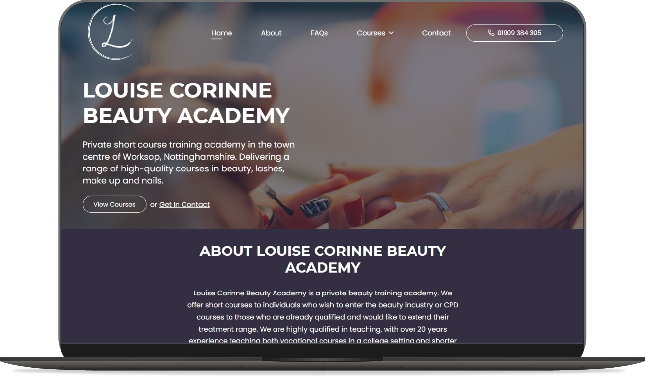 LC Beauty Academy Web Design