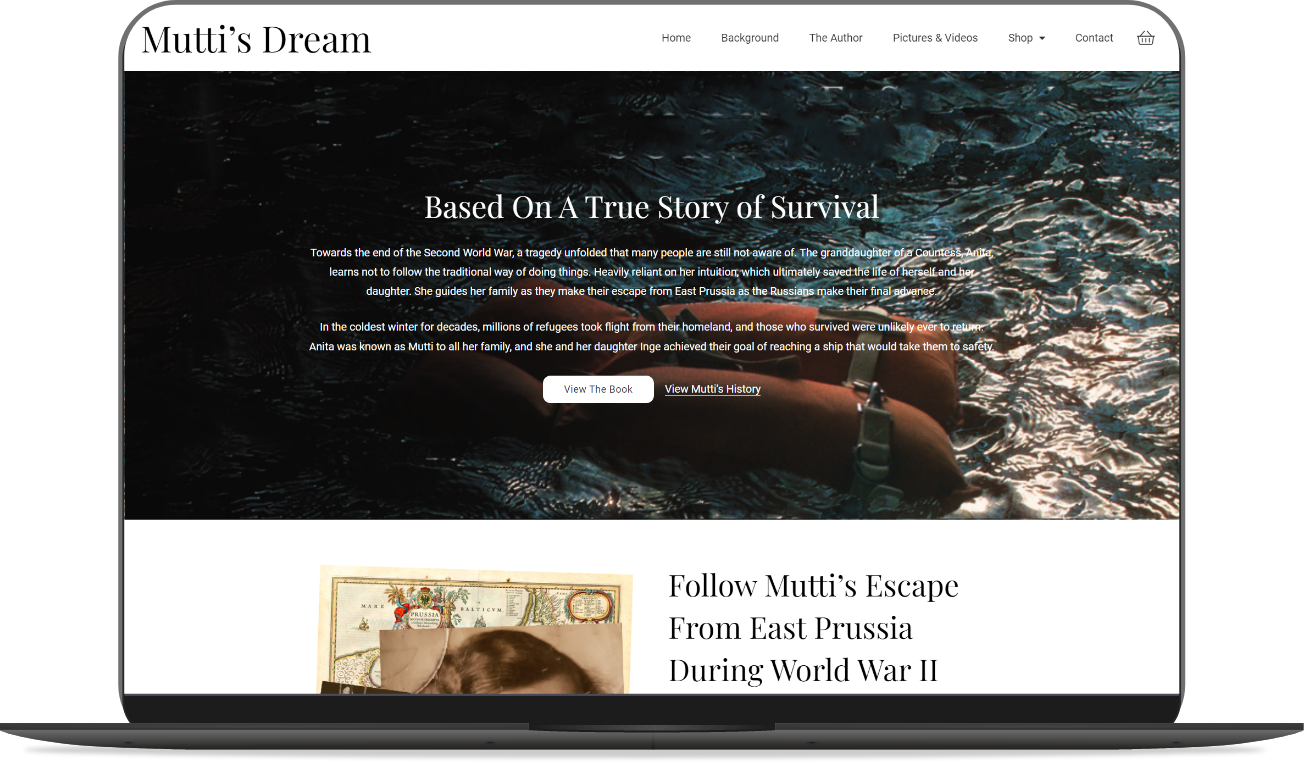 Web Design Huddersfield by Athena Media - Showing Muttis Dream Website Development Mockup
