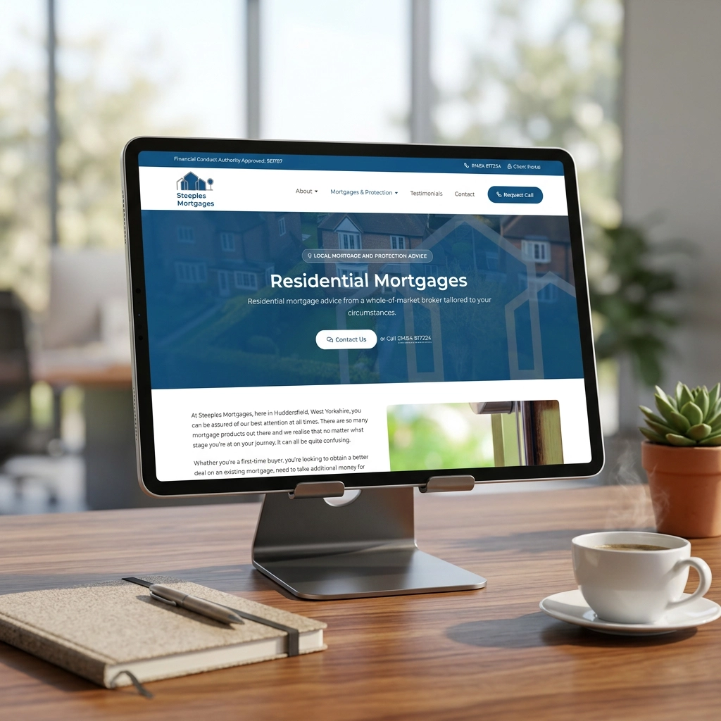 Steeples Mortgages Website Mockup