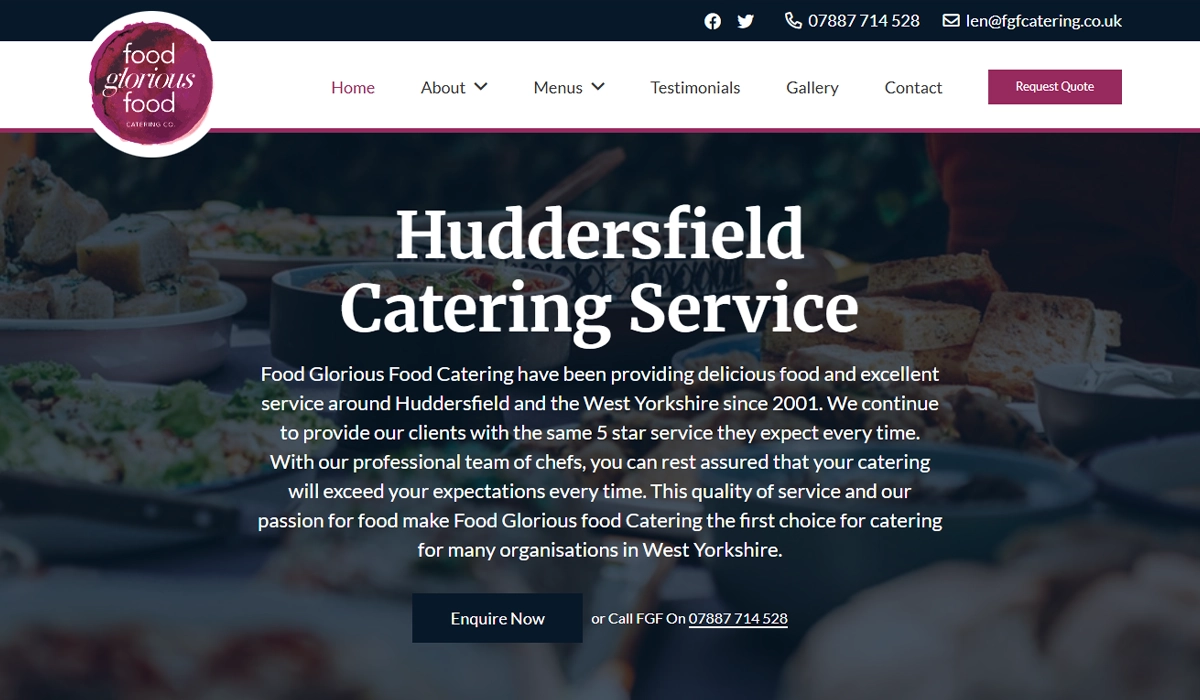 FGF Catering Website Screenshot