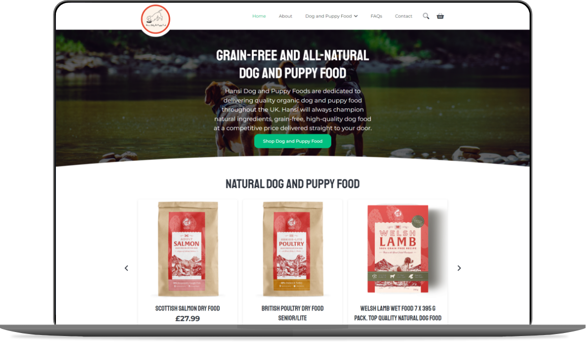 Hansi-Dog-Food-Website-Design