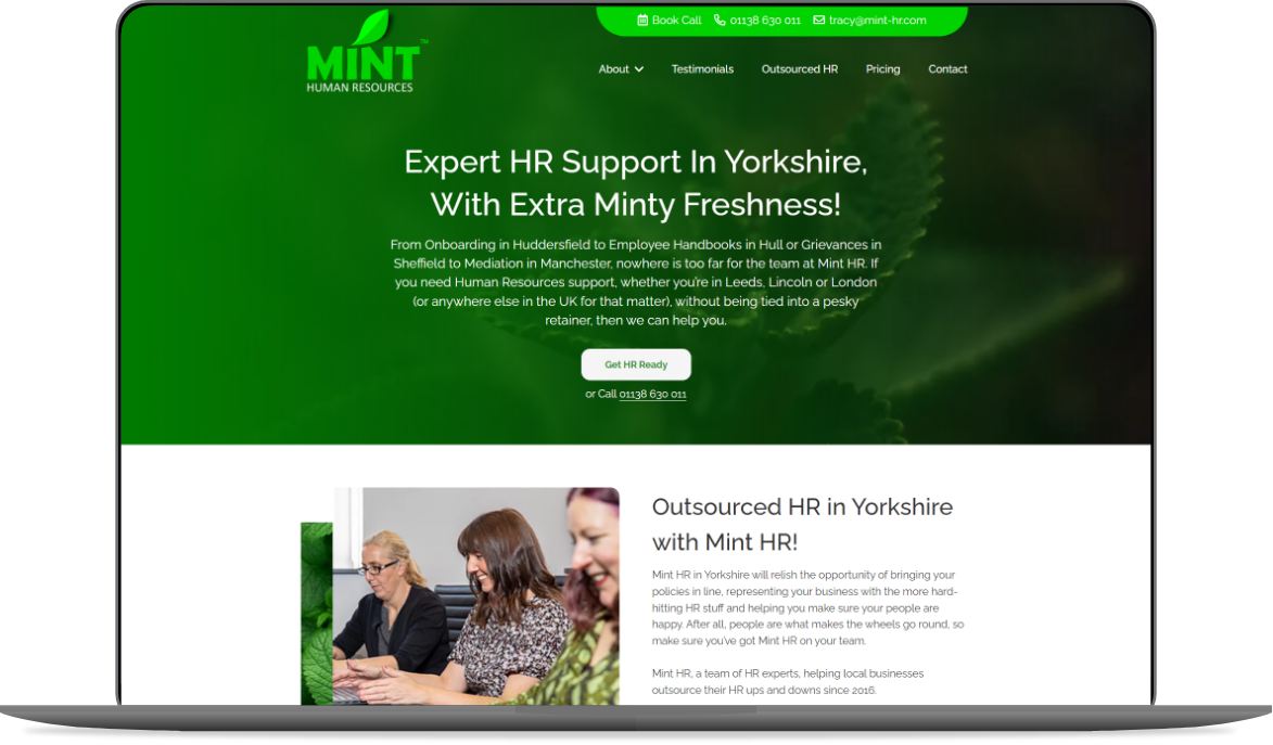 Mint-HR-Website-Design