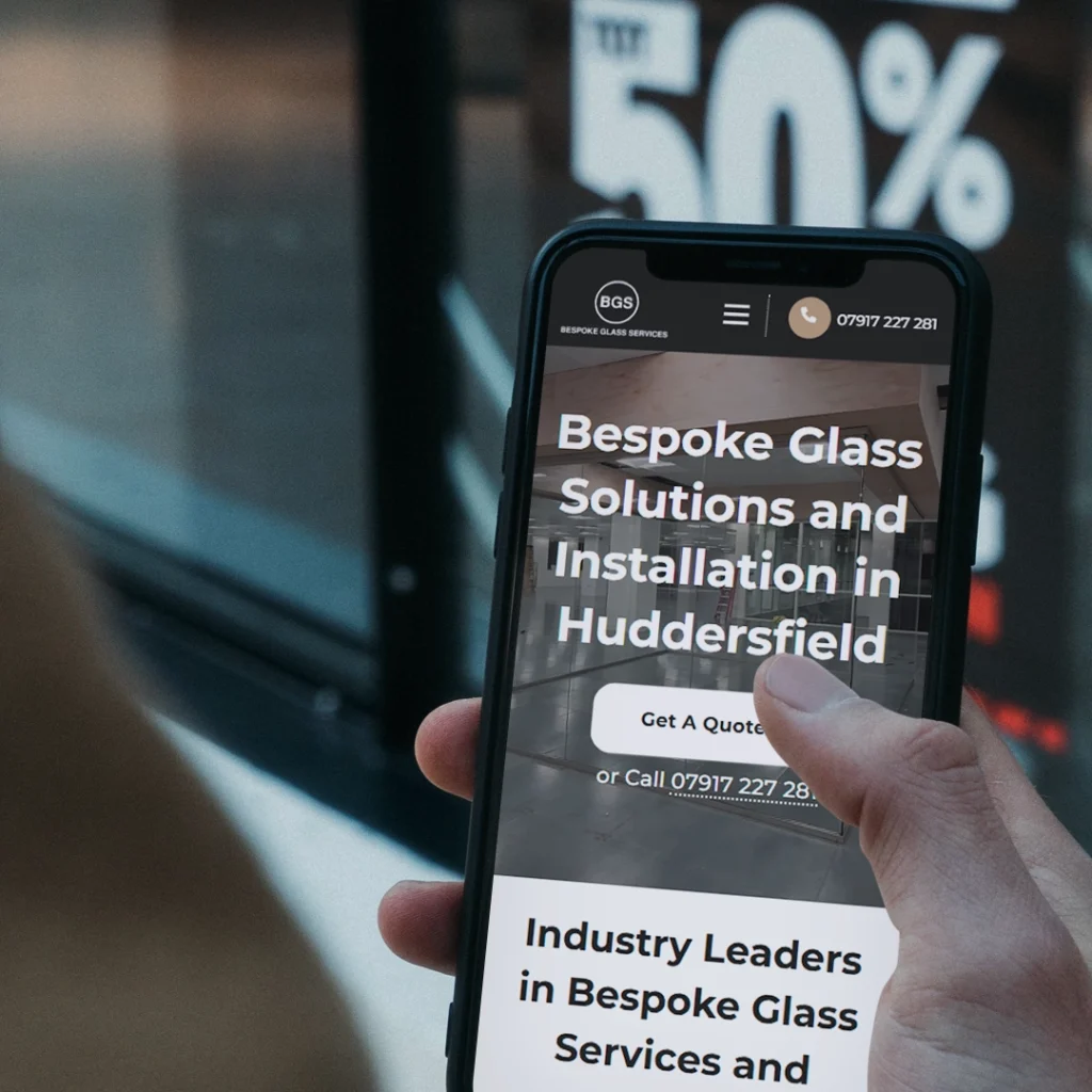 Bespoke Glass Services Website Design Mockup