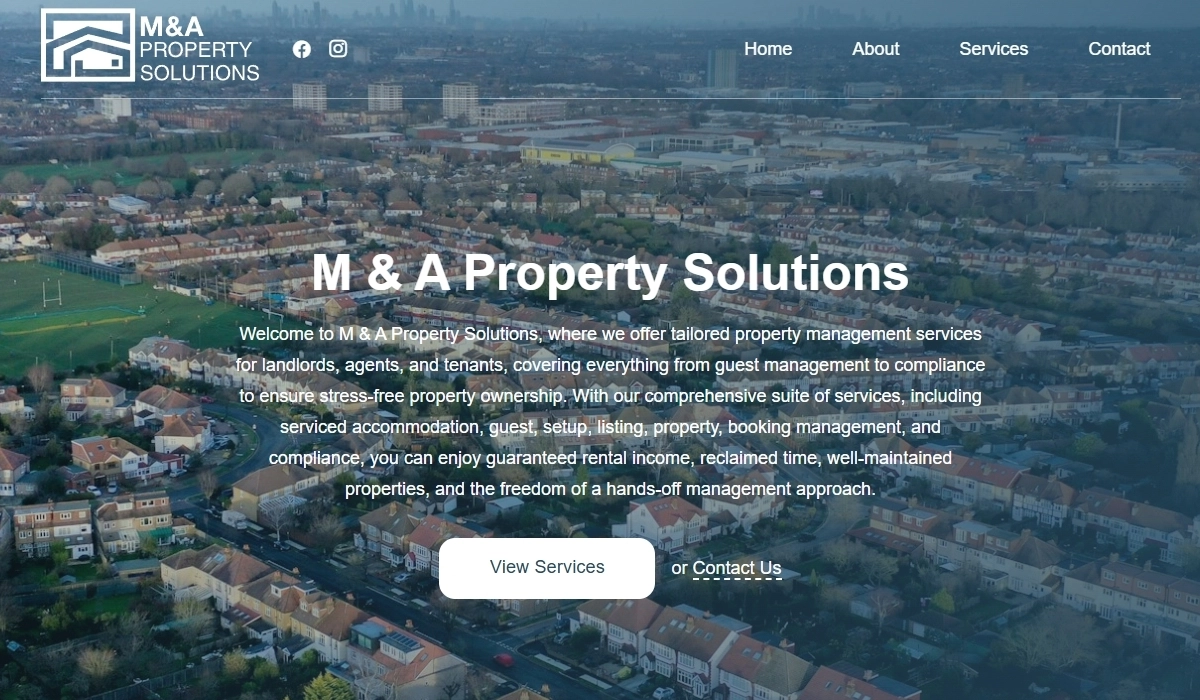M&A Property Solutions Website Design