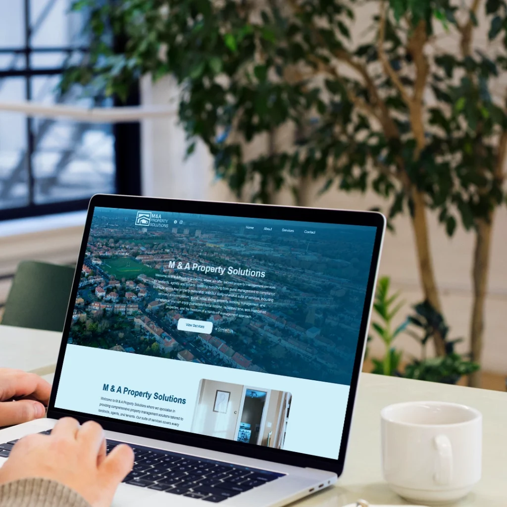M&A Property Solutions Website Design Mockup