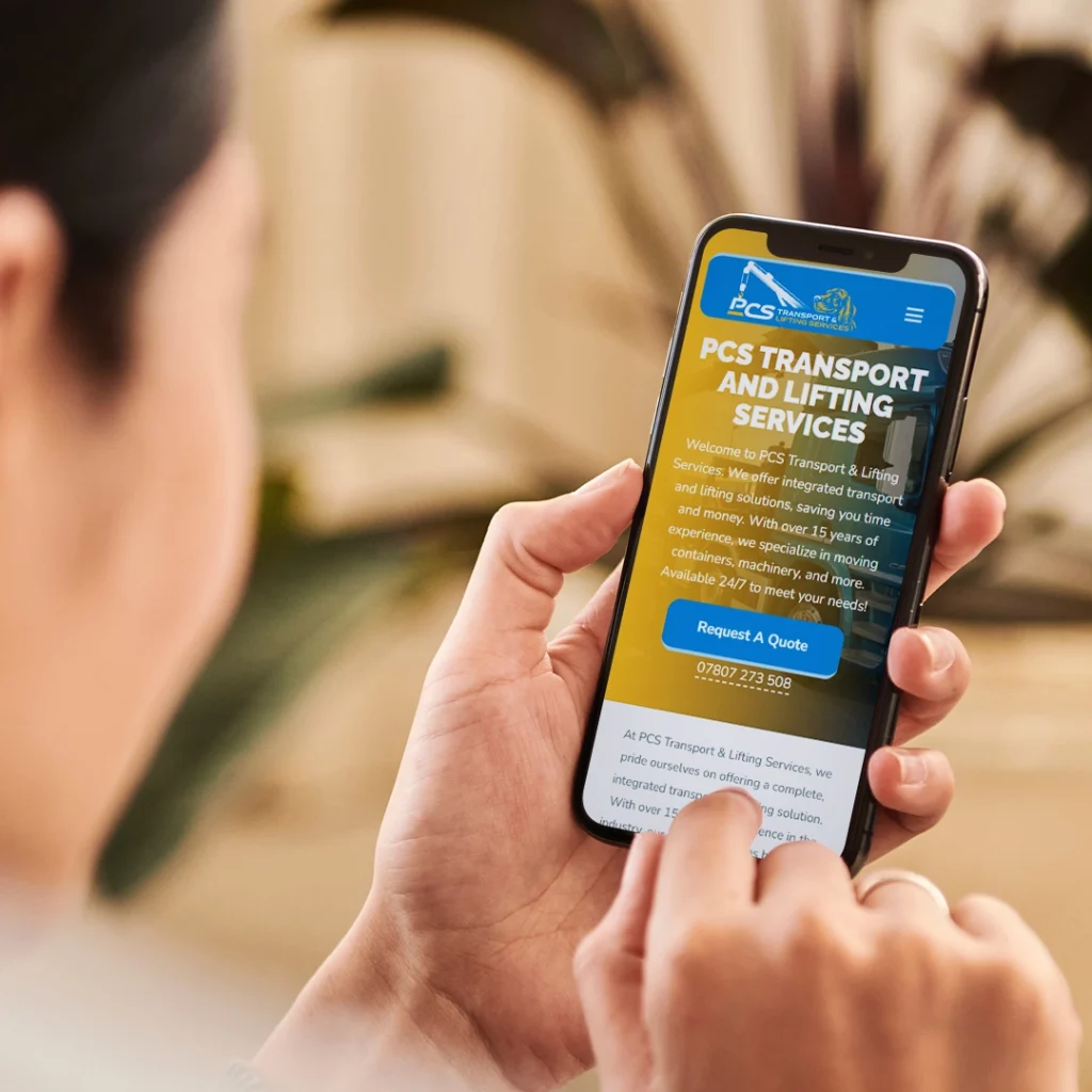 PCS Transport Website Design Mockup