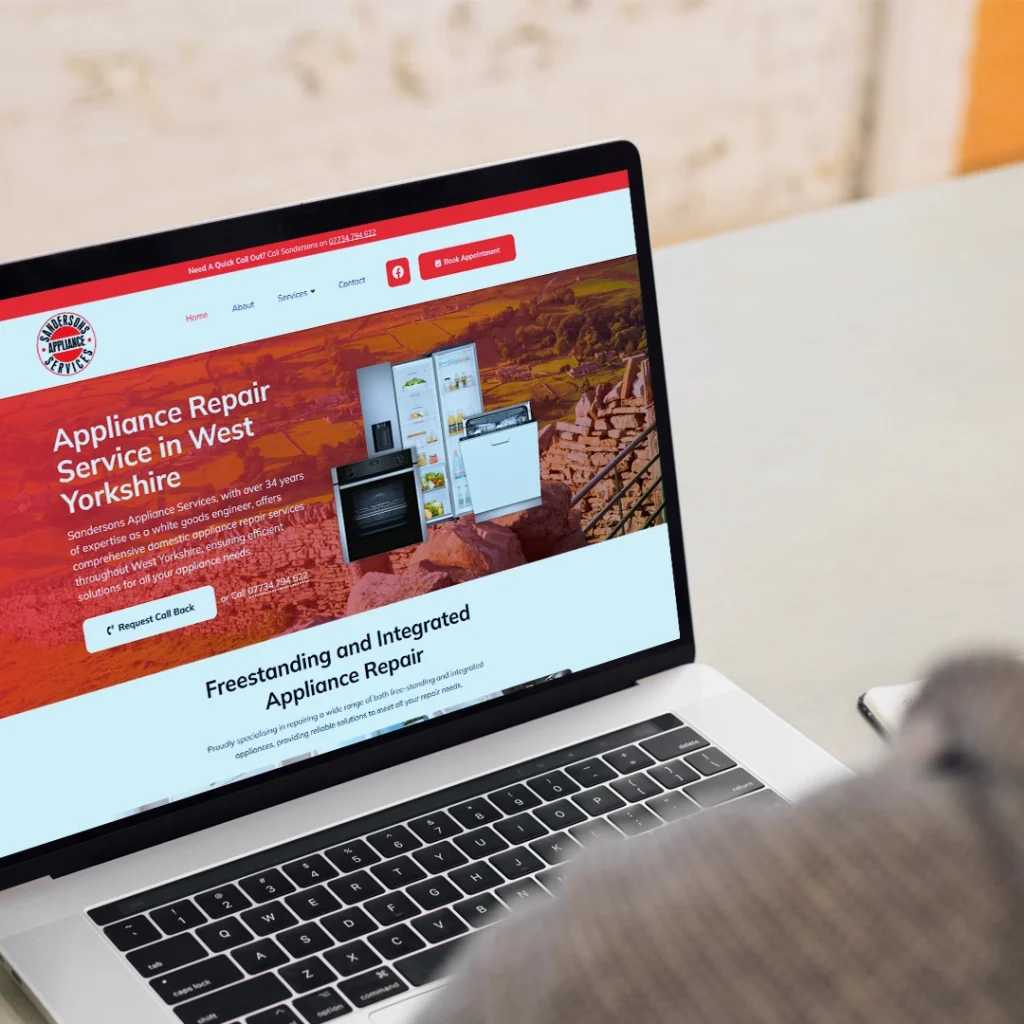 Sandersons Appliance Services Website Mockup