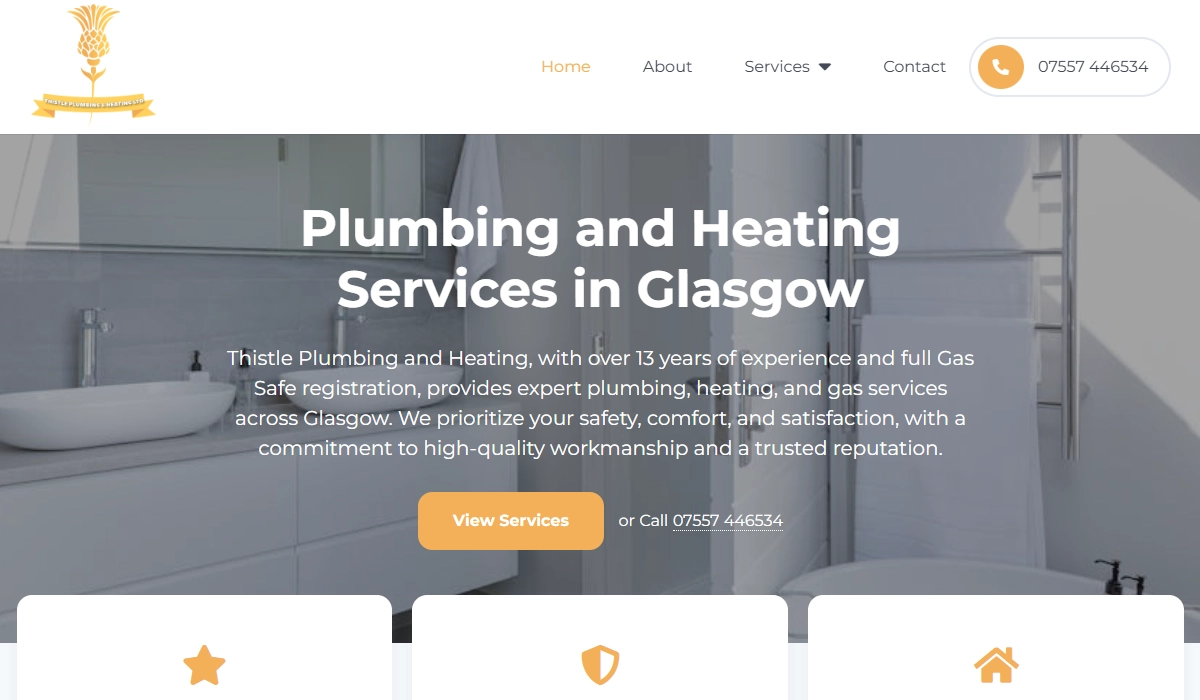 Plumbing and Heating Website Design