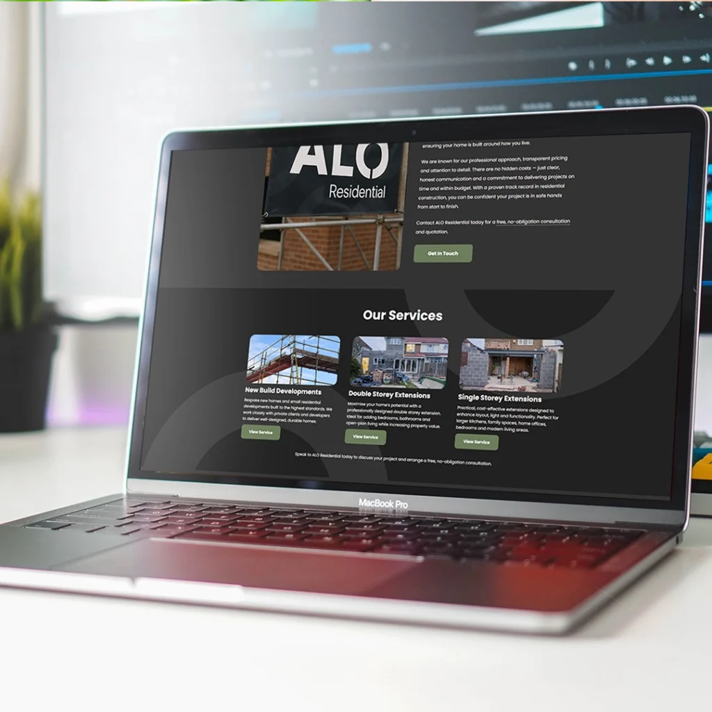 Mockup of ALO Residential Website Built by Athena Media Huddersfield