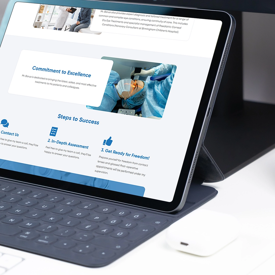 Mockup of Ankur Barua Website Built by Athena Media Huddersfield