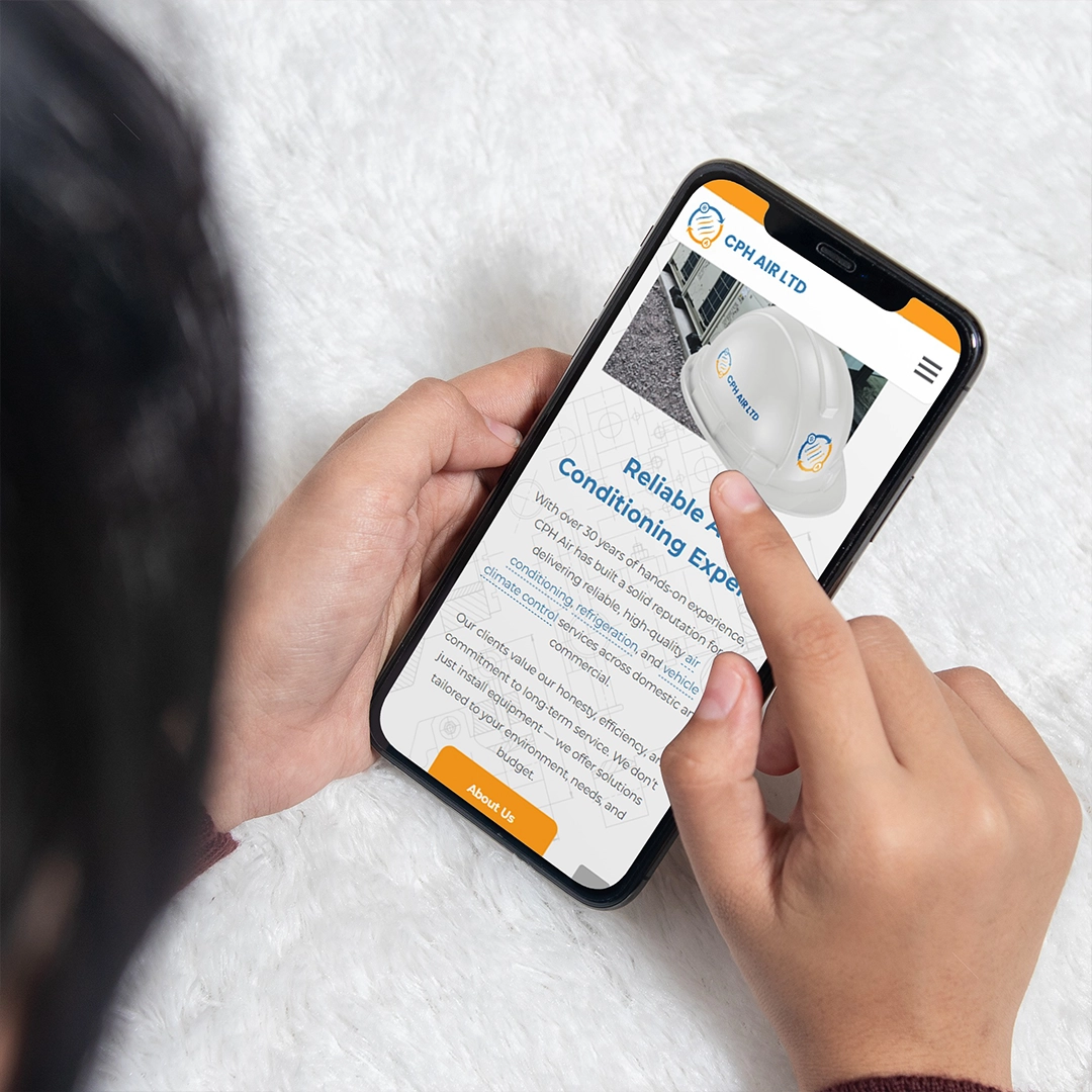 Mockup of CPH Air Website Design Built by Athena Media Huddersfield