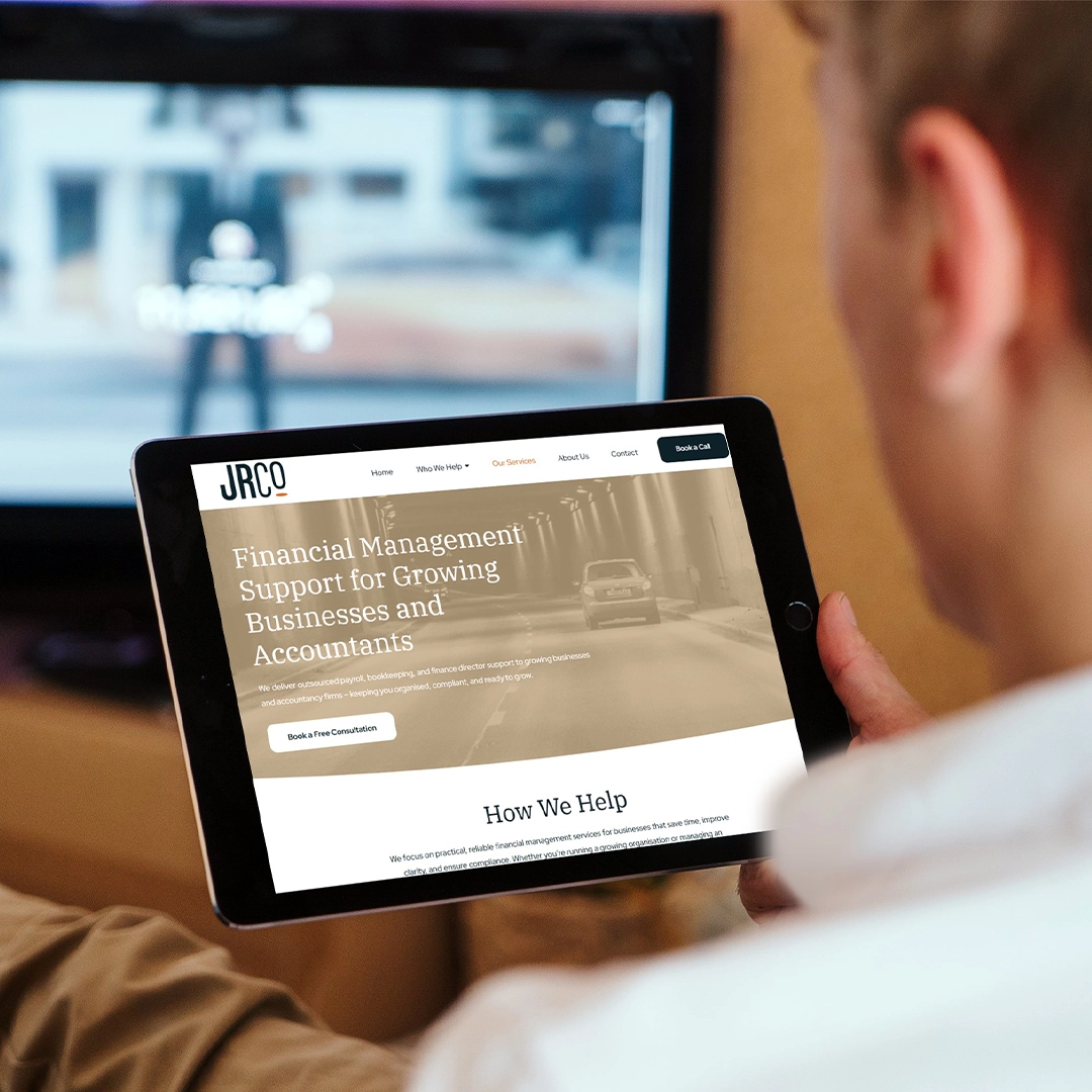 Mockup of JR Co Website Built by Athena Media Huddersfield