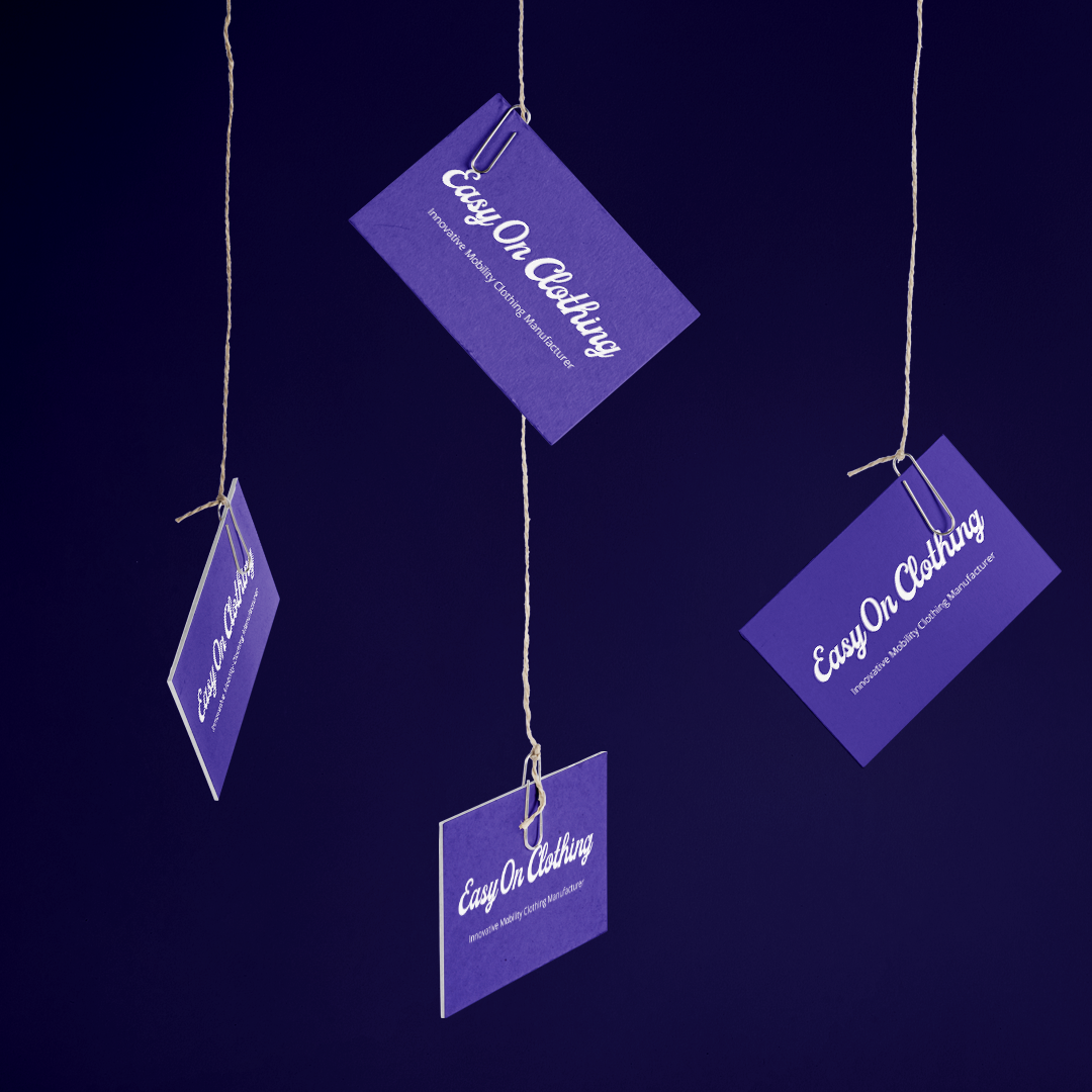 easy on clothing business card mockup